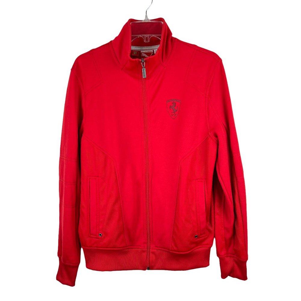 Puma X Ferrari Scuderia Mens Size S Red Full Zip Lightweight Track Jacket 563351